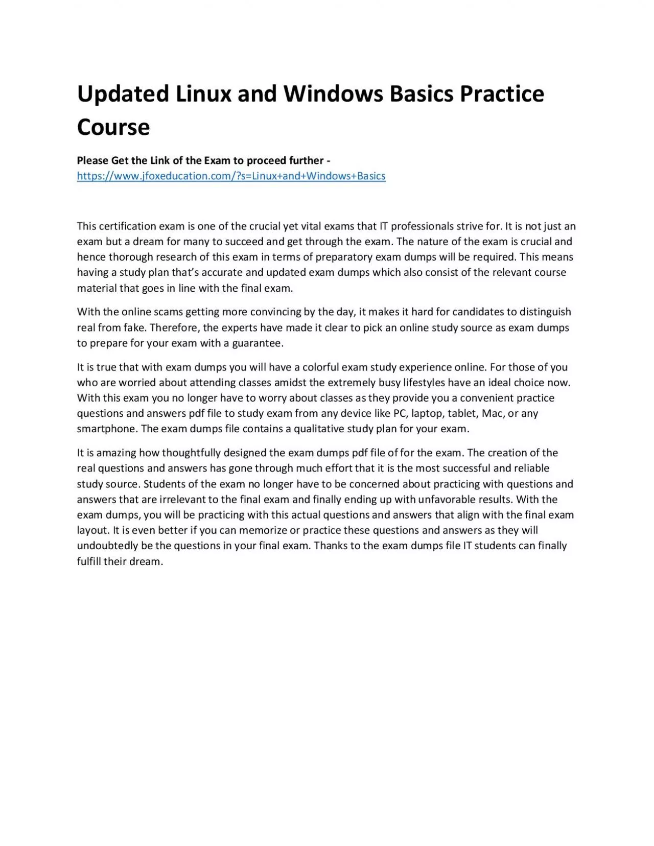 PDF-Updated Linux and Windows Basics Practice Course