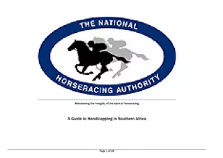 Maintaining the integrity of the sport of horseracing   A Guide to Ha
