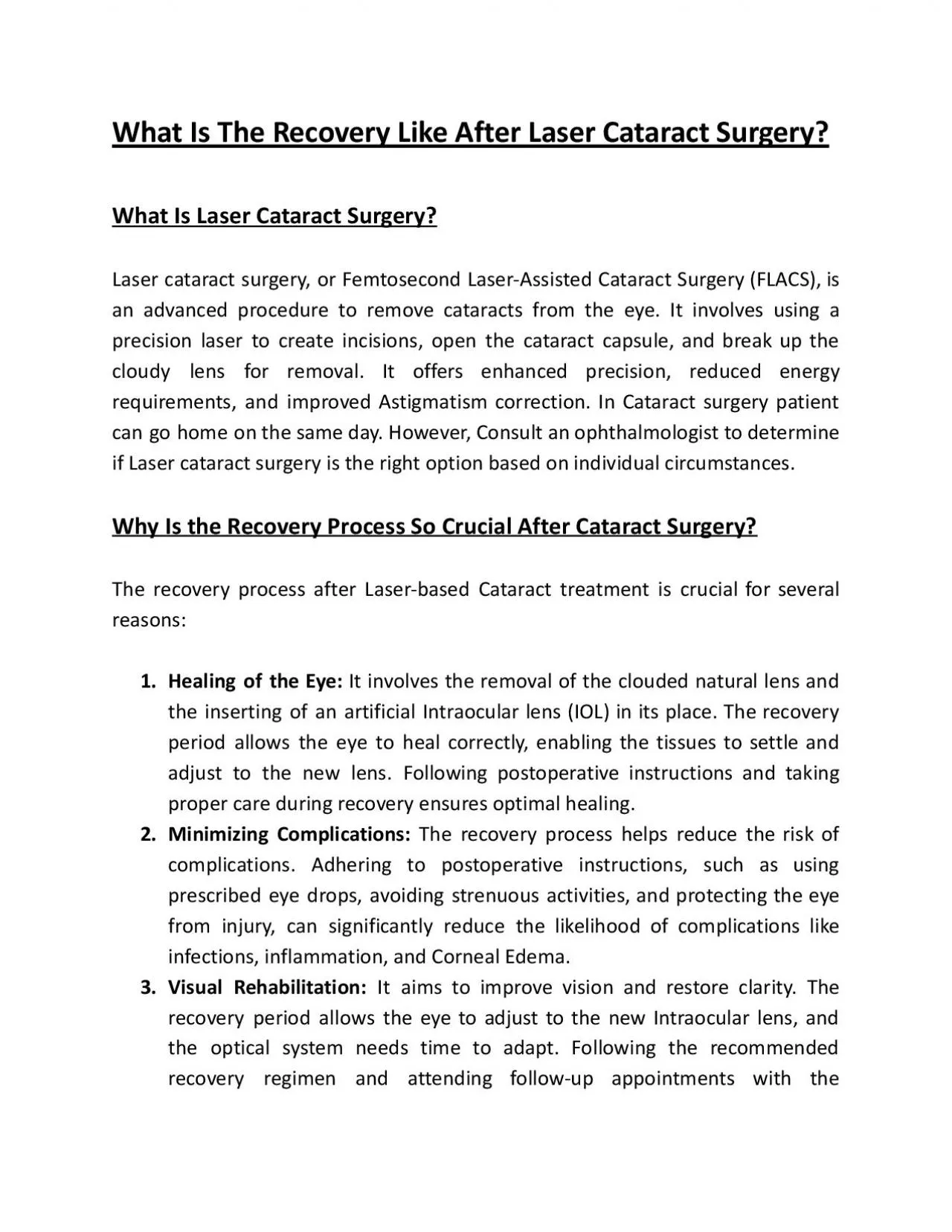 PDF-What Is The Recovery Like After Laser Cataract Surgery