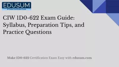 CIW 1D0-622 Exam Guide: Syllabus, Preparation Tips, and Practice Questions.pdf