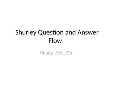 Shurley  Question and Answer Flow