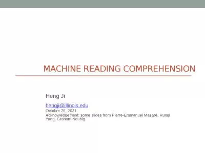 Machine reading comprehension