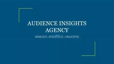 AUDIENCE INSIGHTS AGENCY