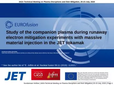 Study of the companion plasma during runaway electron mitigation experiments with massive