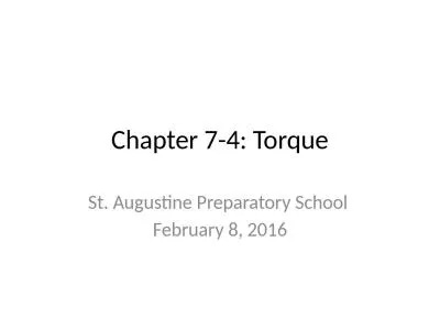 Chapter 7-4: Torque St. Augustine Preparatory School