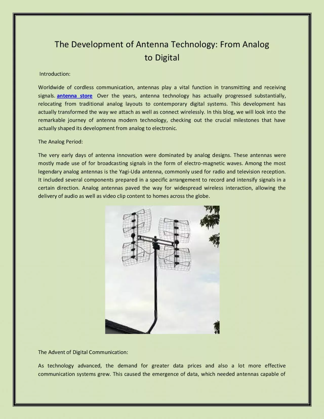 PDF-The Development of Antenna Technology: From Analog to Digital