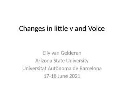 Changes in little  v and