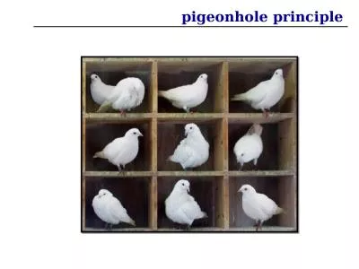 pigeonhole principle pigeonhole principle