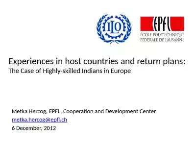 Experiences in host countries and return plans