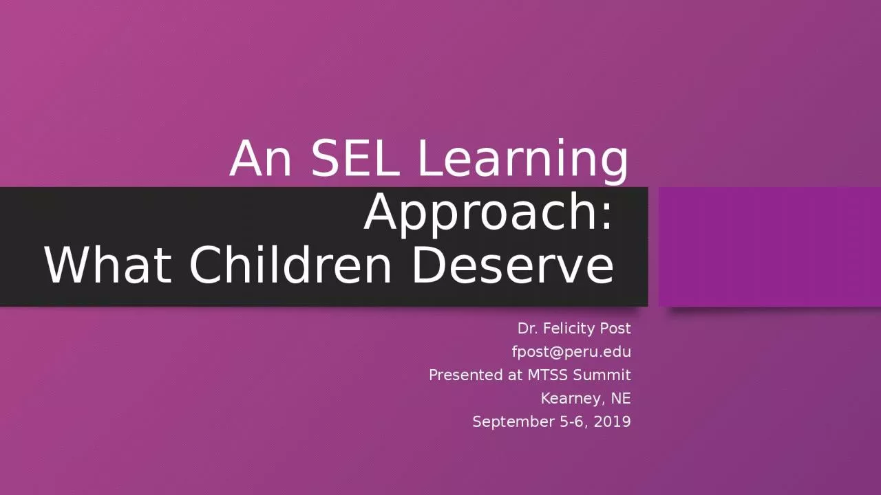 PPT-An SEL Learning Approach: