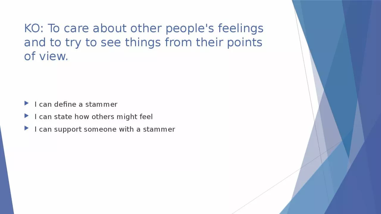 PPT-KO: To care about other people's feelings and to try to see things from their points of