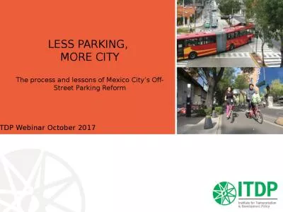 LESS PARKING,  MORE CITY