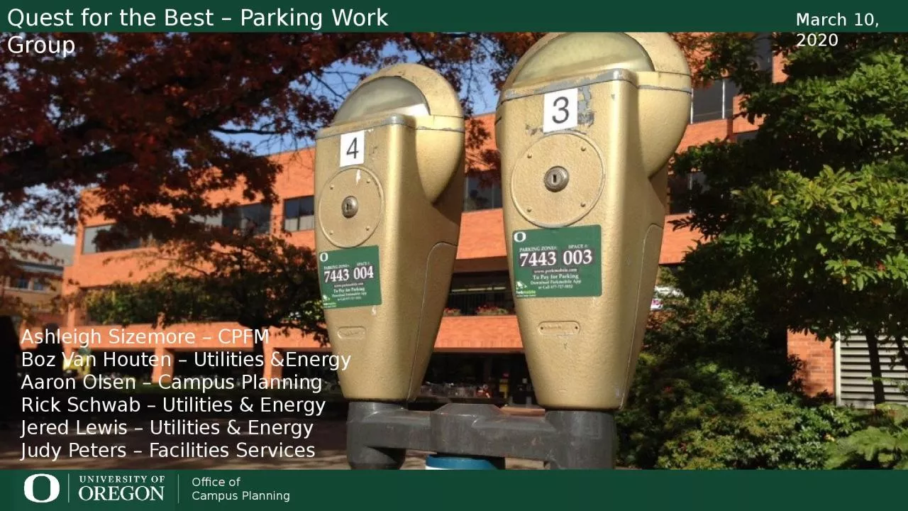 PPT-Quest for the Best – Parking Work Group