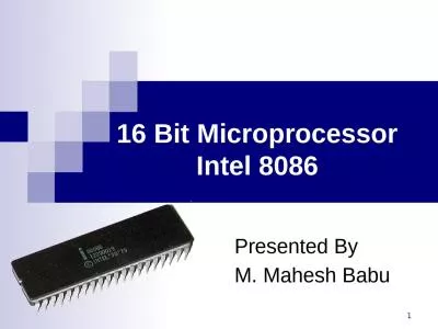 1 16 Bit Microprocessor Intel 8086