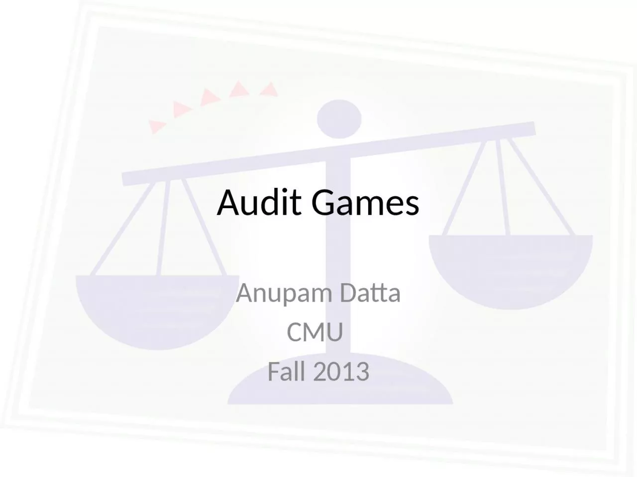 PPT-Audit Games Anupam Datta