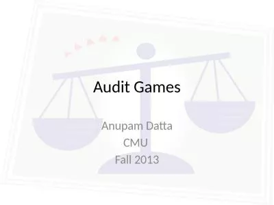 Audit Games Anupam Datta