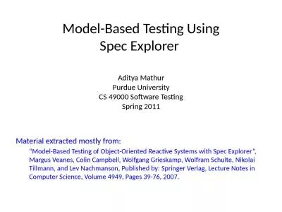 Model-Based Testing Using