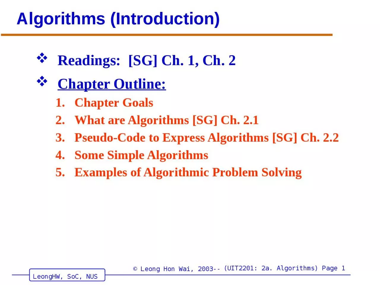 Algorithms (Introduction)