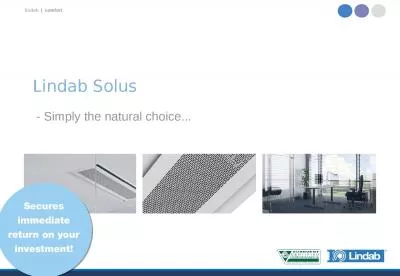 Lindab   Solus  - Simply the natural choice...