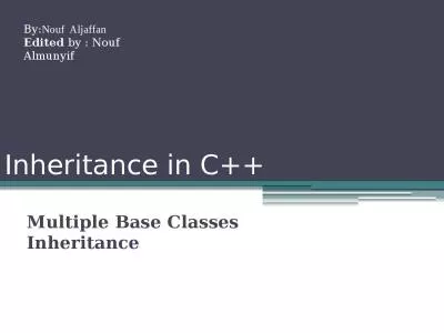 Inheritance in C++ Multiple Base