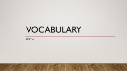 Vocabulary Unit 6 Atone (v.) – to make up for