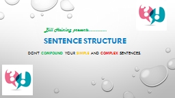 Sentence Structure Don’t
