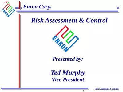 Enron Corp.  Risk Assessment & Control