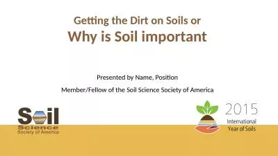 Getting the Dirt on Soils or