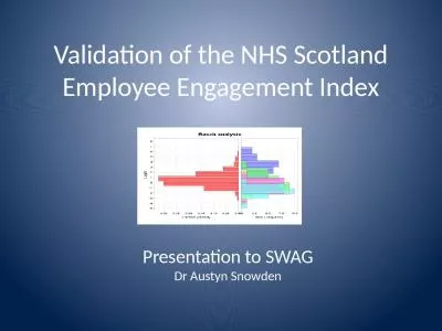 Validation of the NHS Scotland Employee Engagement Index