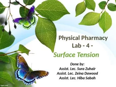 Physical Pharmacy Lab - 4 -