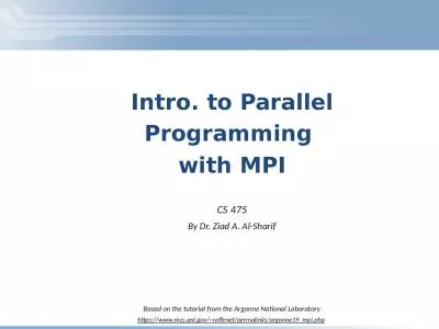 Intro. to Parallel  Programming