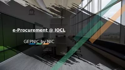 e-Procurement @ IOCL GEPNIC by NIC