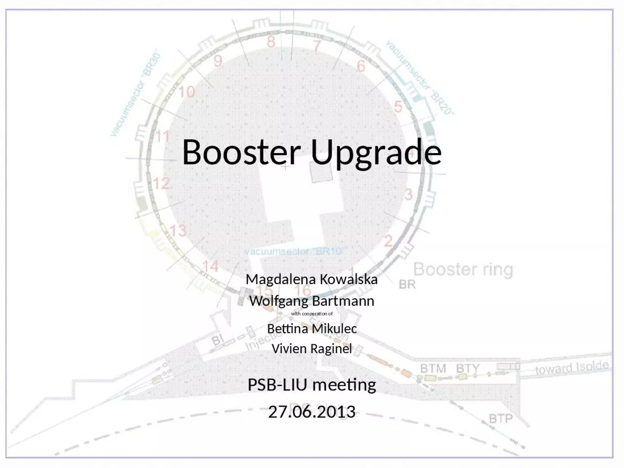 PPT-Booster Upgrade Magdalena Kowalska