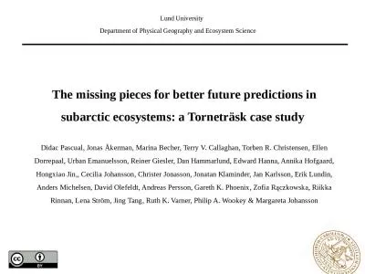 The missing pieces for better future predictions in subarctic ecosystems: a