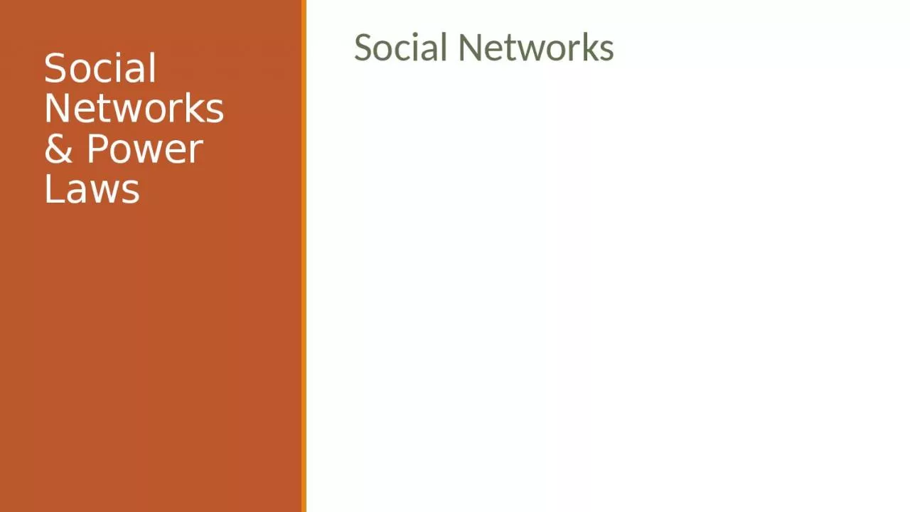 PPT-Social Networks & Power Laws