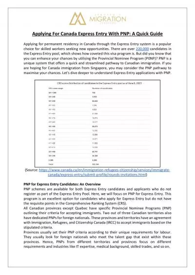 Applying For Canada Express Entry With PNP: A Quick Guide