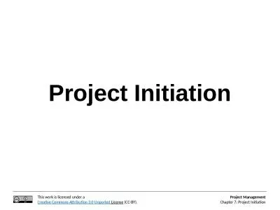 Project Initiation Project Initiation