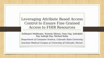 Leveraging Attribute Based Access Control to Ensure Fine Grained Access to FHIR Resources