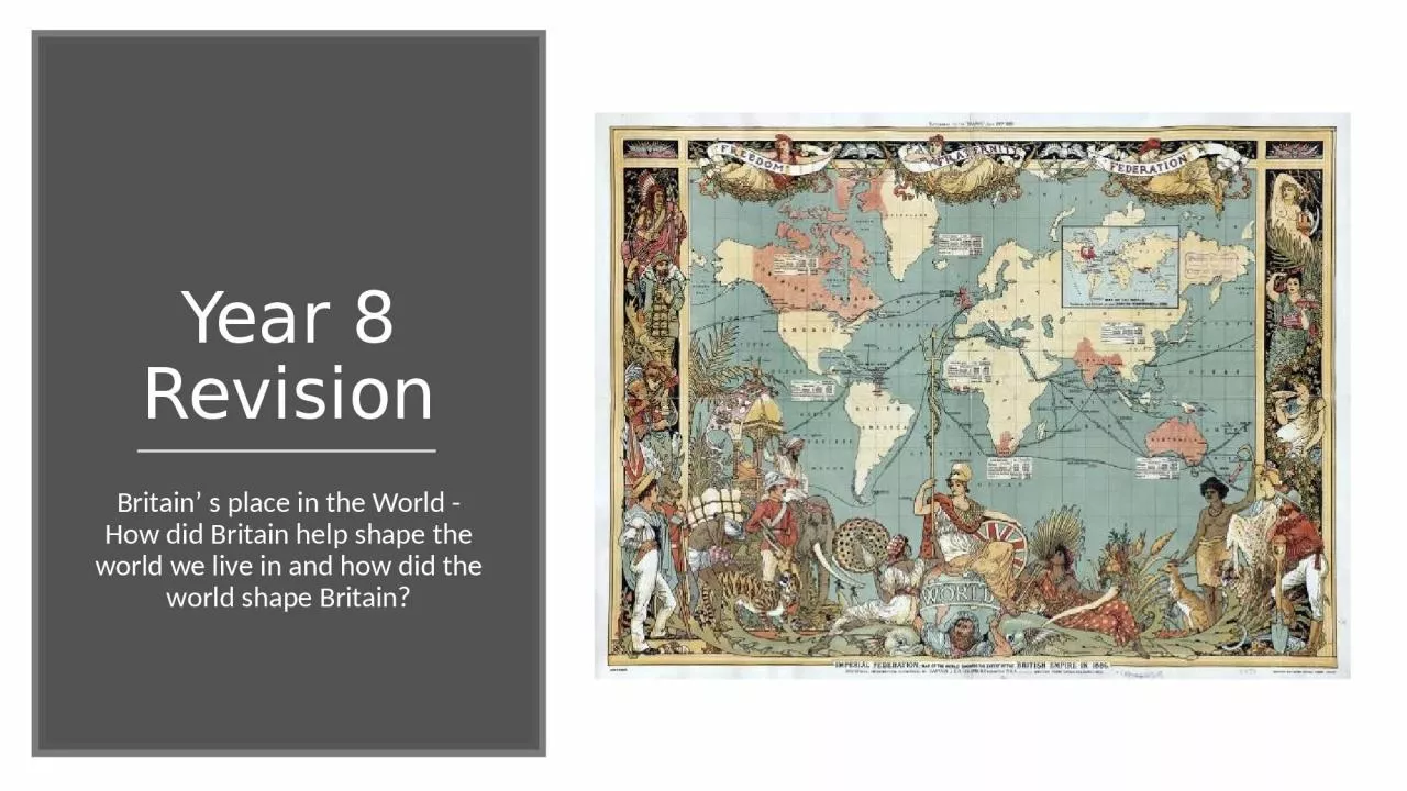 PPT-Year 8 Revision Britain’ s place in the World - How did Britain help shape the world