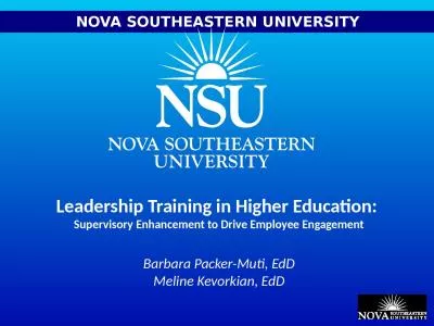 Leadership Training in Higher Education: