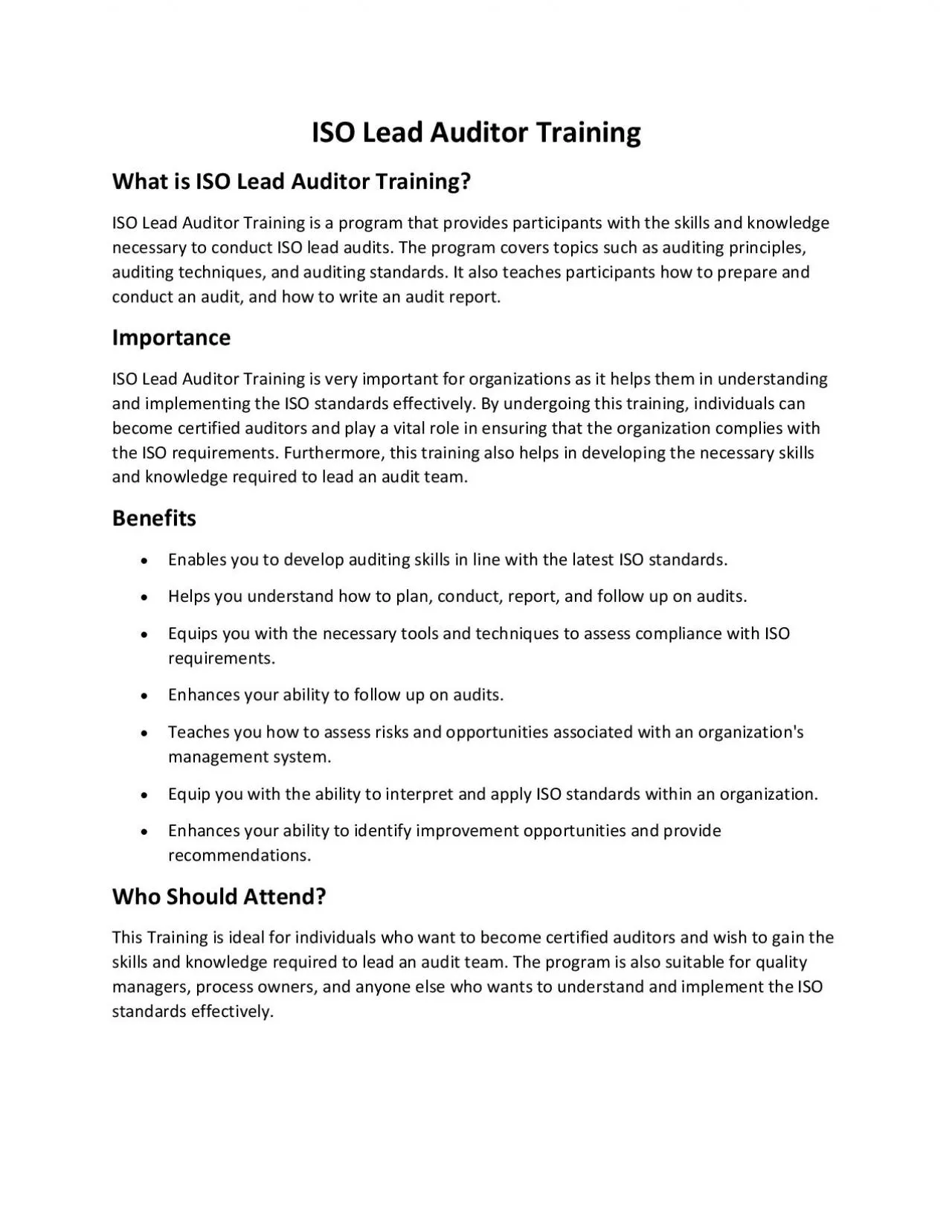 PDF-ISO Lead Auditor Training