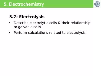 5. Electrochemistry 5.7: Electrolysis