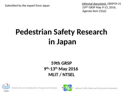 Pedestrian Safety  Research