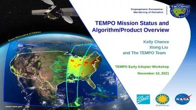 TEMPO Mission Status and Algorithm/Product Overview