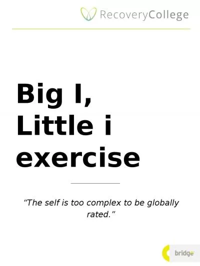 Big I,  Little  i  exercise