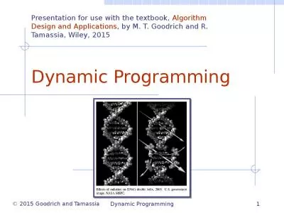 Dynamic Programming 1 Dynamic Programming