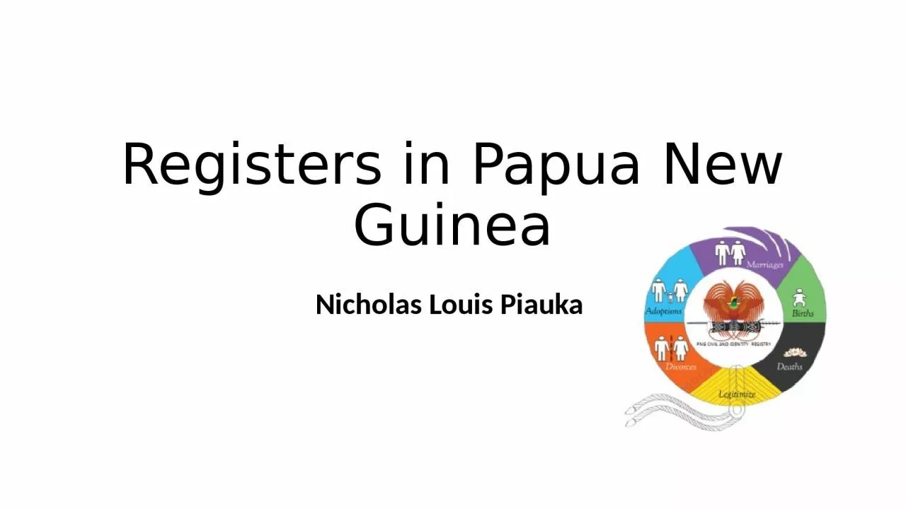 PPT-Registers in Papua New Guinea