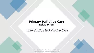 Primary Palliative Care Education