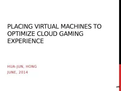 Placing virtual machines to optimize cloud gaming experience