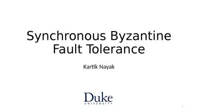 Synchronous Byzantine Fault Tolerance